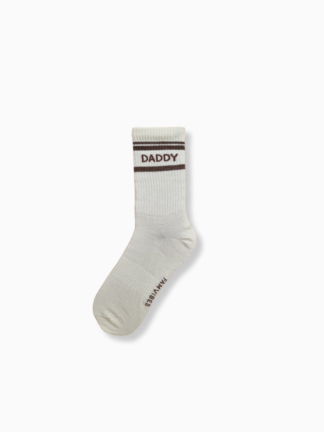 3er Set Wollsocken MOMMY, DADDY, MINI von Famvibes | Creme | Braun