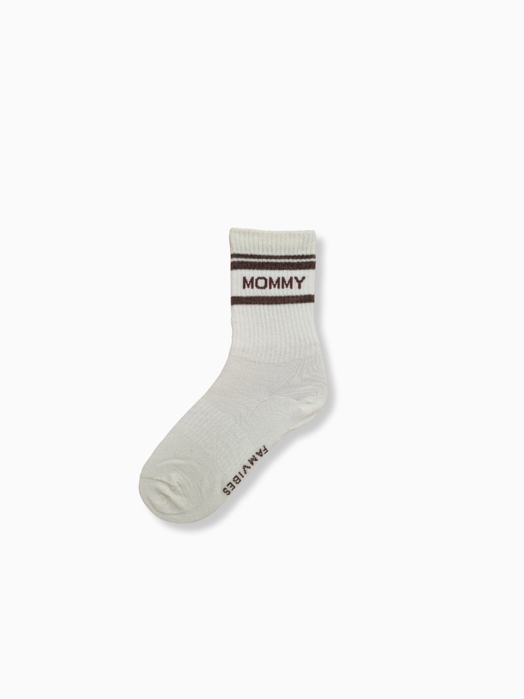 3er Set Wollsocken MOMMY, DADDY, MINI von Famvibes | Creme | Braun