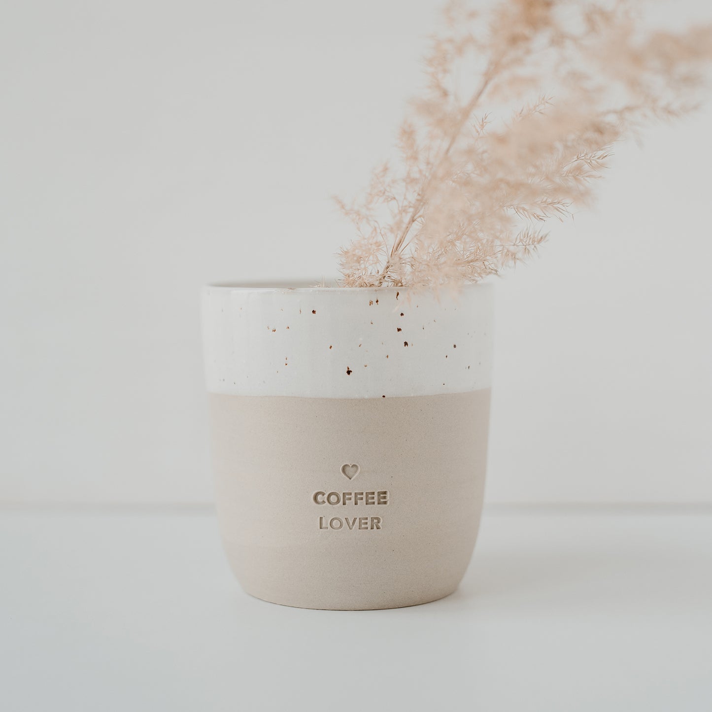 Steingut-Becher 'COFFEE LOVER'