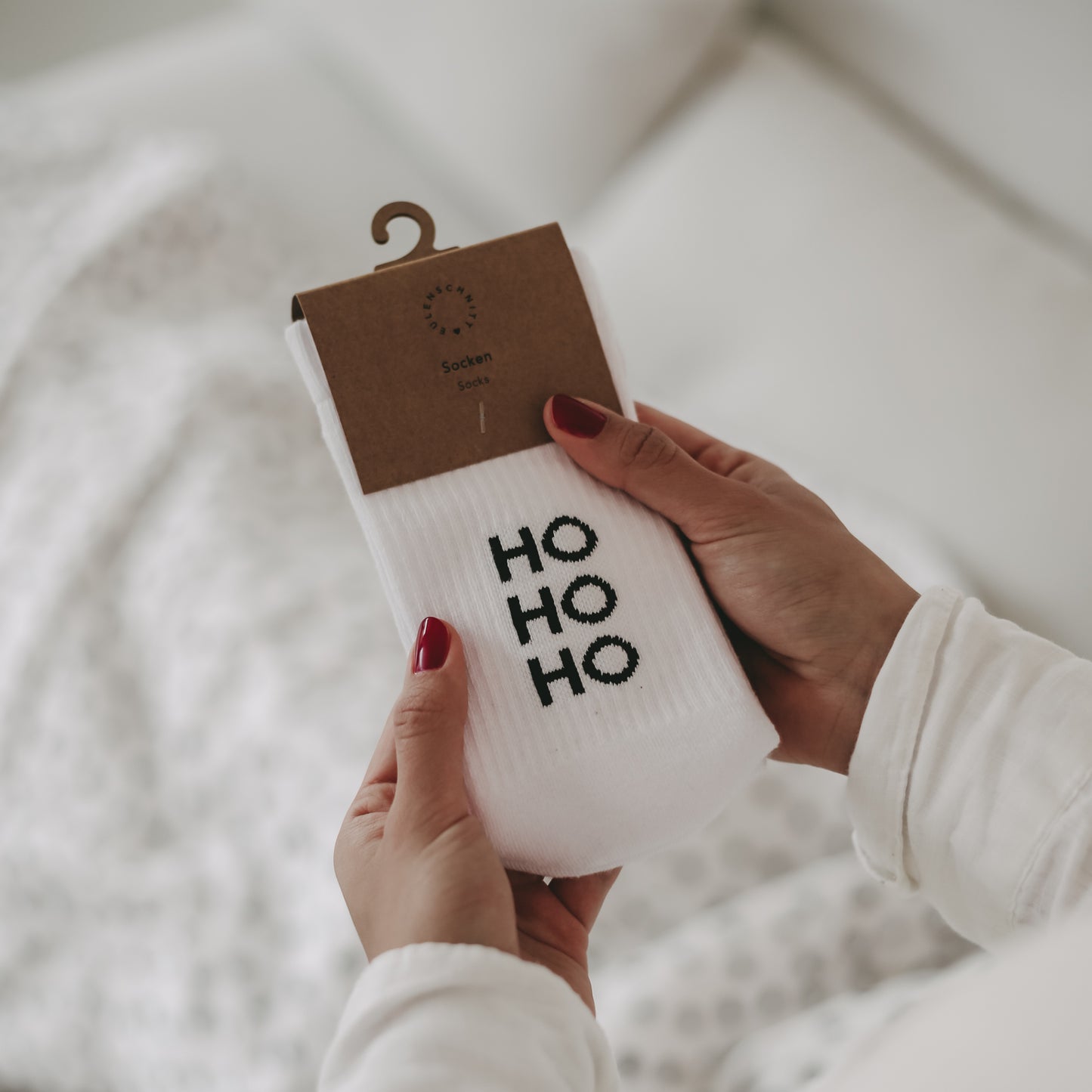 Socken HoHoHo von Eulenschnitt