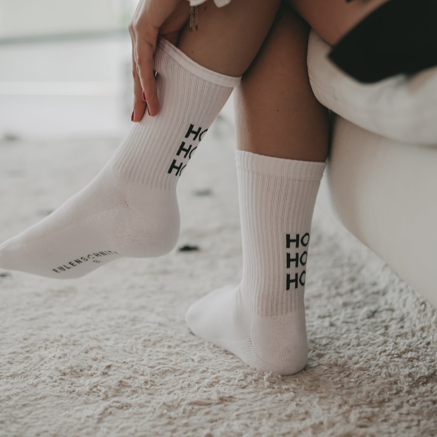 Socken HoHoHo von Eulenschnitt