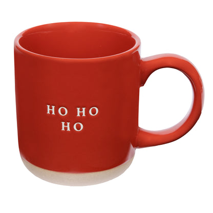 Steingut-Tasse "Ho Ho Ho | rot | Weihnachten
