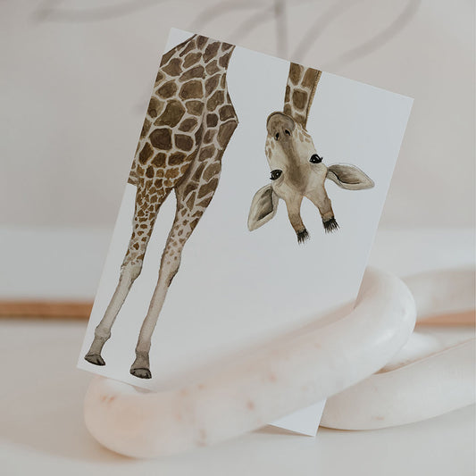 Glückwunschkarte Giraffe