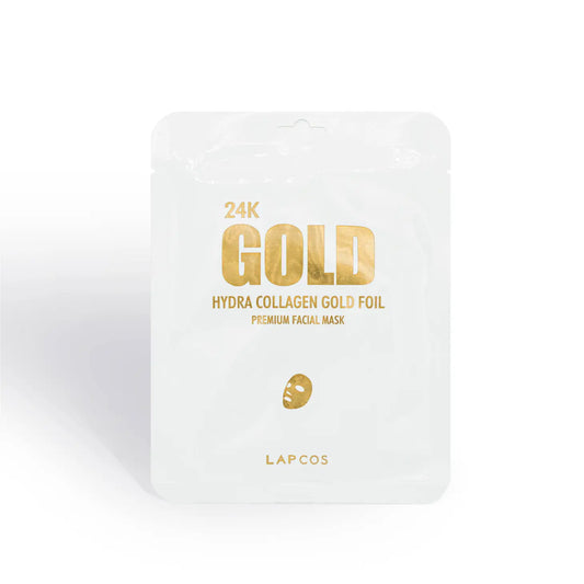Premium Gesichtsmaske| Hydra-Kollagen mit 24 Karat Goldfolie |GOLD
