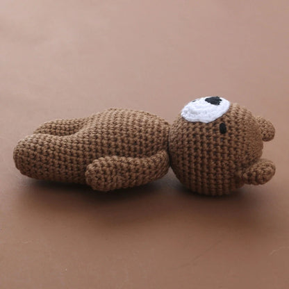 Gehäkelte Babyrassel Teddybär