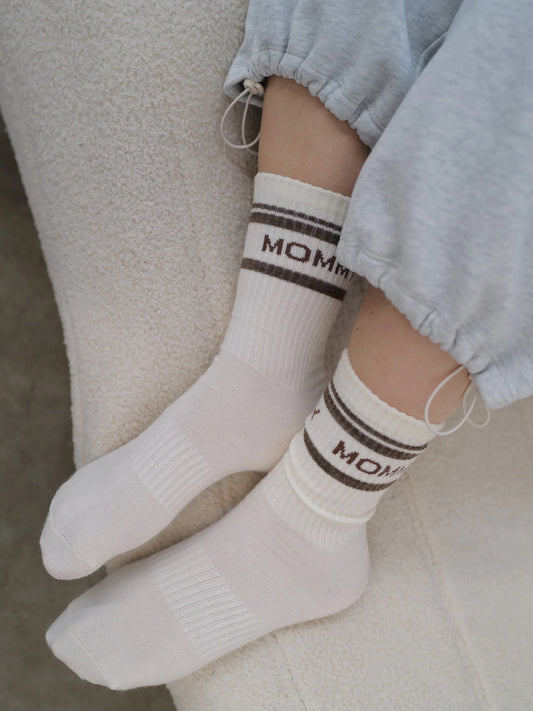 Wollsocken  MOMMY von Famvibes | Creme | Braun