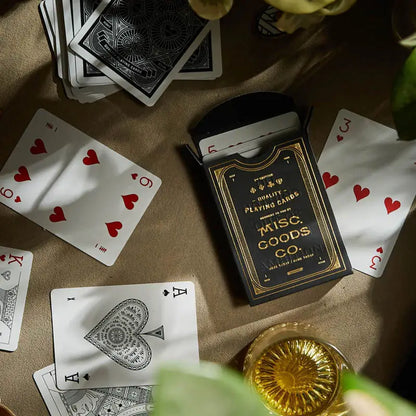 Schwarzes Spielkartendeck