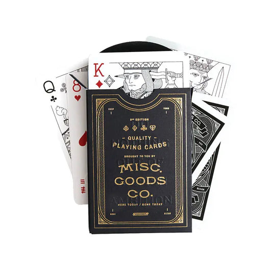 Schwarzes Spielkartendeck