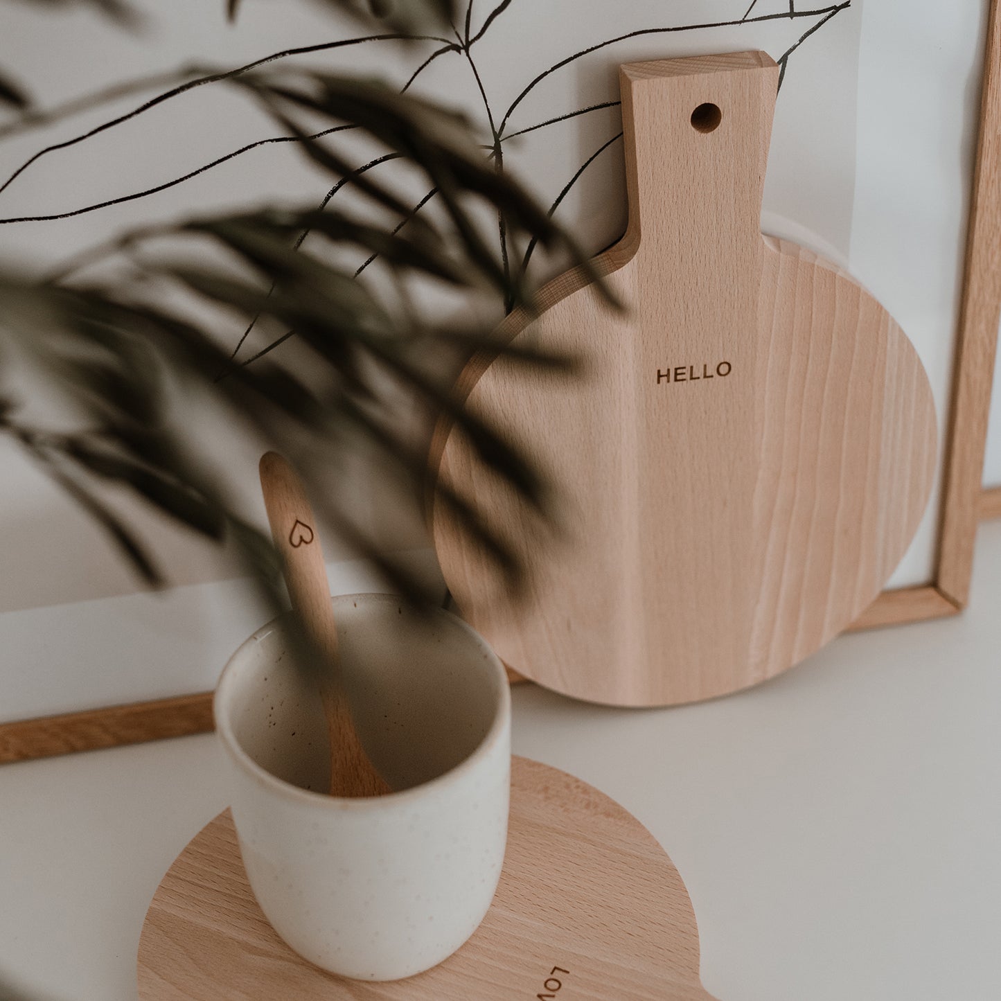 Mini Brettchen aus Buchenholz im 2er Set von Eulenschnitt