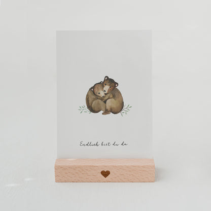 Postkarte "Endlich bist du da"