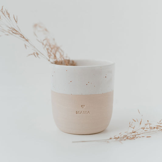 Steingut-Becher 'MAMA'